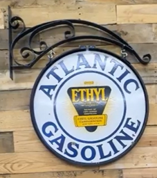 Atlantic Gasoline with Ethyl DSP 30 Inch Hanging Sign