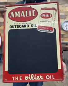 Amalie Pennsylvania Outboard Motor Oil Oiler SST Menu Board Sign