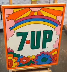 7Up Peter Max Style SST Cookie Cutter Sign