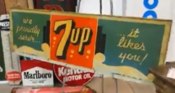 7Up Seven Up We Proudly Serve SST Horizontal Sign