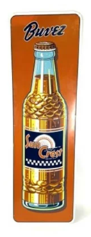 Buvez Sun Crest Bottle Embossed SST Vertical Sign