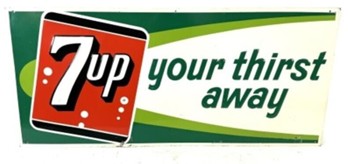 7UP Your Thirst Away Embossed Tin Sign