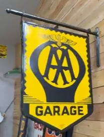 AA Garage – Two Single Sided Porcelain Signs