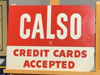 Calso Credit Cards Accepted DST Flange Sign