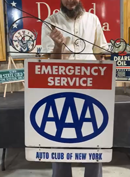 AAA Automobile Club of New York Emergency Service DST Sign