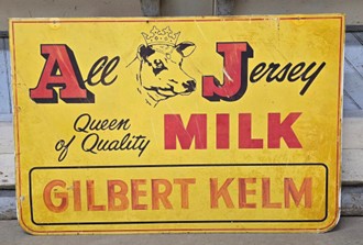 All Jersey Milk Gilbert Kelm DST Sign