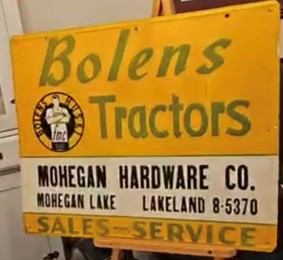 Bolens Tractors Sales Service Mohegan Lake Hardware Embossed SST Sign