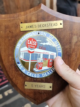 Calso Supreme Gasoline Dealer Recognition Plaque