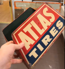 Atlas Tires Tire Display Rack DST Sign