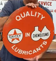 Caltex Quality Lubricants in Chemoleums DSP Sign