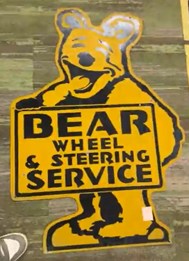 Bear Wheel and Steering Service Die Cut SST Sign