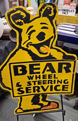 Bear Wheel and Steering Service Small Size Die Cut SST Sign