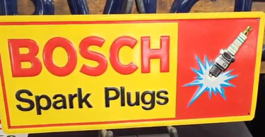 Bosch Spark Plugs Embossed SST Sign