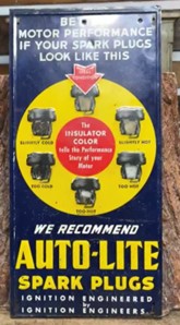 Auto-Lite Spark Plugs SST Embossed Sign