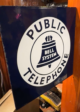 Bell System Public Telephone DSP Flange Sign