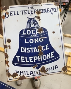 Bell Telephone Philadelphia Local and Long Distance Telephone DSP Sign