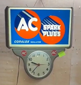 AC Spark Plugs Coralox Insulator Light Up Clock