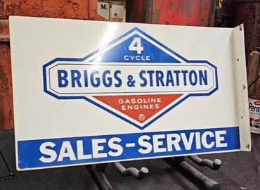 Briggs and Stratton Gasoline Engines Sales Service DST Flange Sign