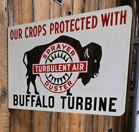 Buffalo Turbine Sprayer Duster Crops Protected DST Flange Sign