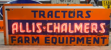 Allis-Chalmers Tractors Farm Equipment SSP Neon Sign