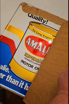 Amalie Imperial Motor Oil Pennsylvania Quality SST Embossed Sign