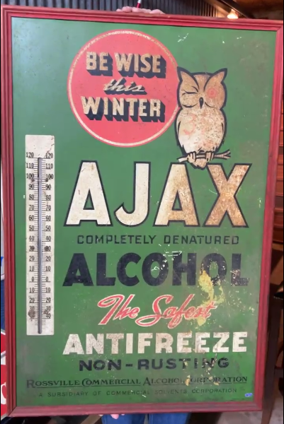 Ajax Alcohol the Safest Anti-Freeze SST Tube Thermometer