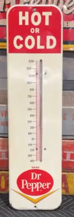 Dr Pepper Hot or Cold SST 26 Inch Tube Thermometer