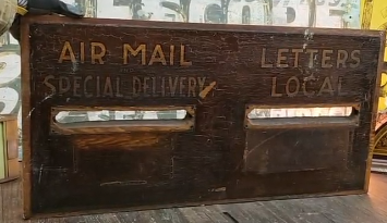 Post Office Wood Mail Delivery Slot Sign