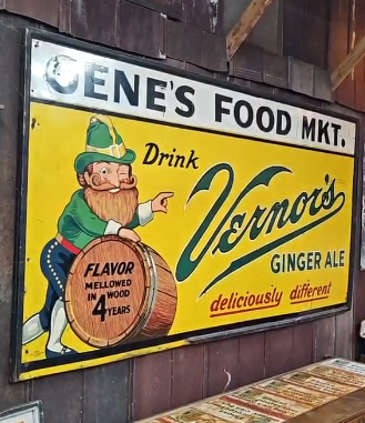 Vernor’s Ginger Ale Gnome Leaning SST Billboard Sign