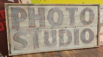 Photo Studio Hand Painted Wood Sign