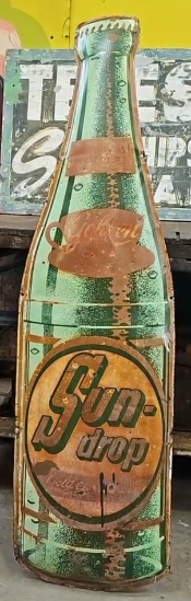 Sun Drop Golden Cola Die Cut Convex SST Bottle