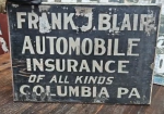 Automobile Insurance Columbia PA Hand Painted Wood Sign