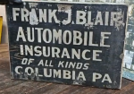 Automobile Insurance Columbia PA Hand Painted Wood Sign