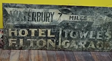 Hotel Elton Towle’s Garage Waterbury Connecticut SST Sign