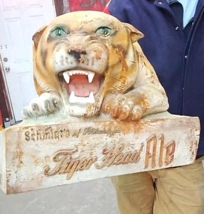 Schmidt’s of Philadelphia Tiger Head Ale 3D Display Sign