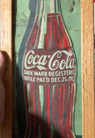 Coca-Cola Christmas Bottle SST Sign