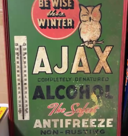 Ajax Alcohol the Safest Anti-Freeze SST Tube Thermometer