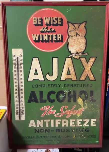 Ajax Alcohol the Safest Anti-Freeze SST Tube Thermometer