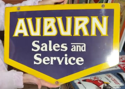 Auburn Automobiles Sales and Service SSP Sign