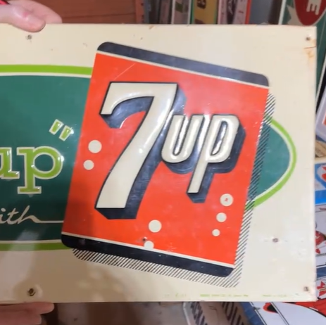 Fresh Up with 7Up Embossed SST Sign