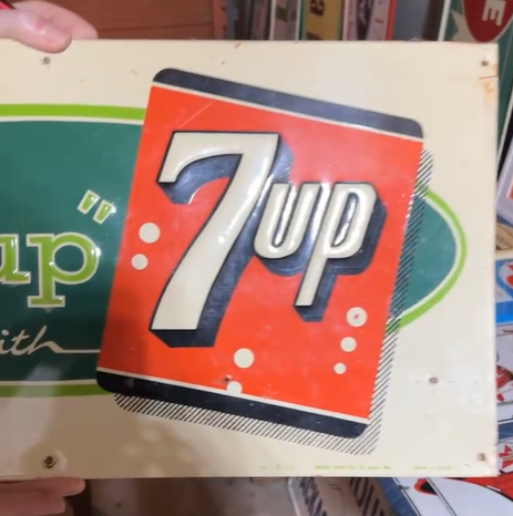 Fresh Up with 7Up Embossed SST Sign