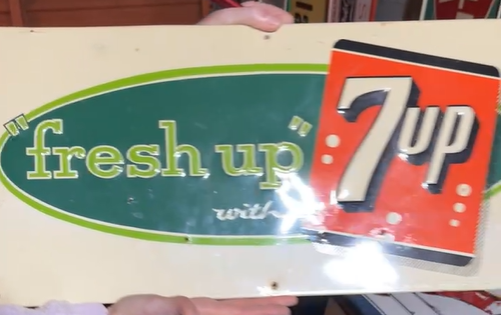 Fresh Up with 7Up Embossed SST Sign