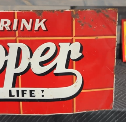 Dr. Pepper Good for Life Red Bricks SST Sign