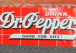 Drink Dr. Pepper Good for Life Red Bricks SST Embossed Sign