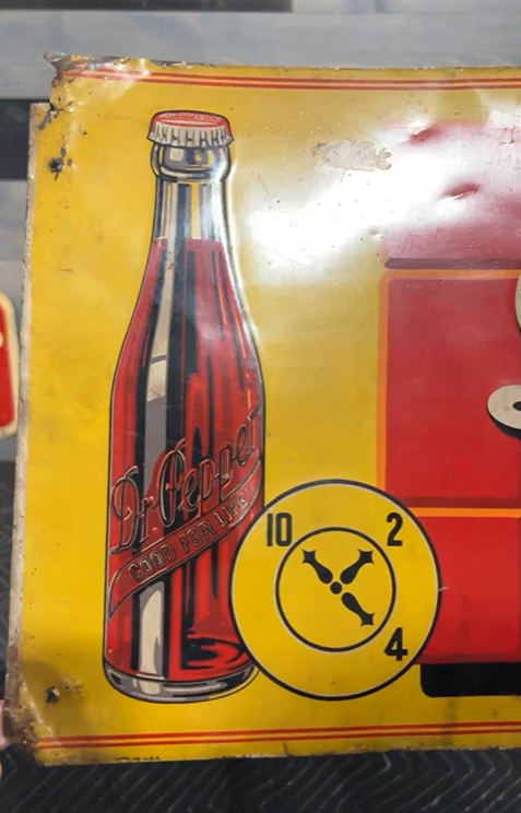 Drink Dr. Pepper Double Red Line Good for Life SST Red Bricks Sign