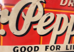 Drink Dr. Pepper Double Red Line Good for Life SST Red Bricks Sign