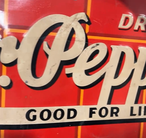 Drink Dr. Pepper Double Red Line Good for Life SST Red Bricks Sign