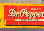 Drink Dr. Pepper Double Red Line Good for Life SST Red Bricks Sign