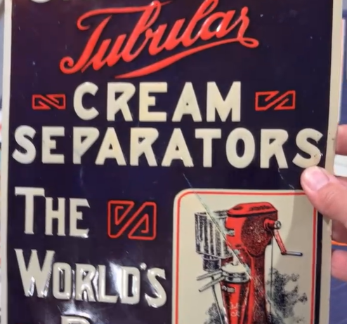 Sharples Tubular Cream Separators SST Embossed Sign