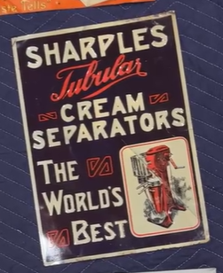 Sharples Tubular Cream Separators SST Embossed Sign